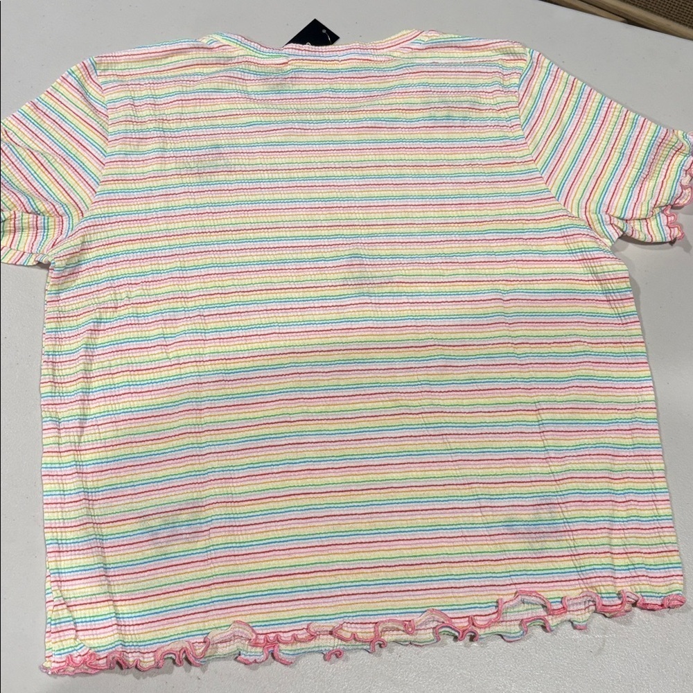 Emerson Rose - Stripe and Butterfly Tee and Short Pajama Set.  Size Large. NWT - Picture 10 of 16